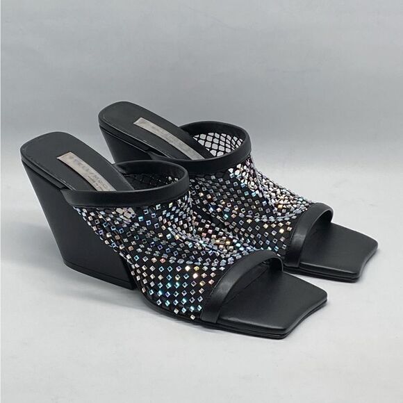 Stella McCartney Jeweled Stretch Mesh Slide Sandals size 38 - Picture 5 of 12